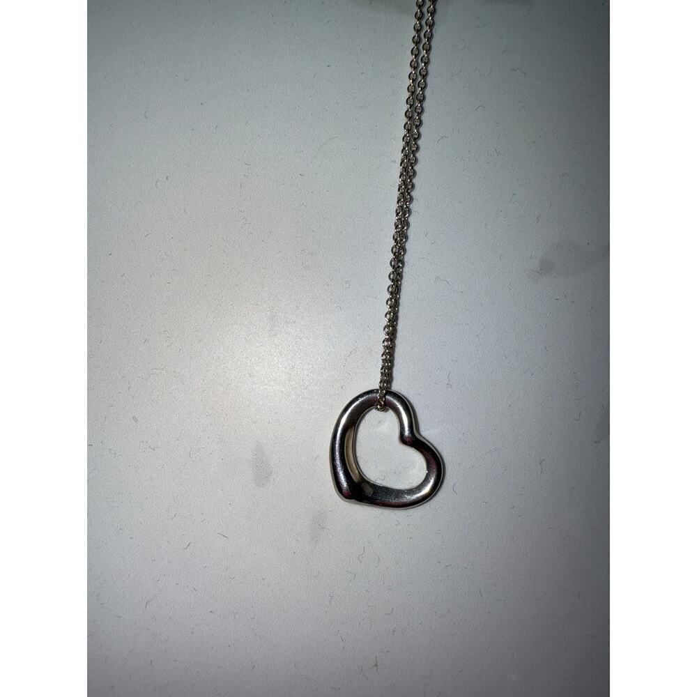 Tiffany & Co. Open Heart Pendant Necklace - Sterling Silver